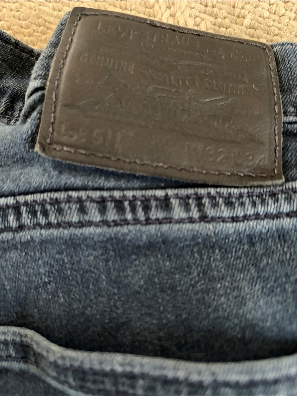 Classic Dark Blue Straight-Leg Jeans - Picture 4 of 4
